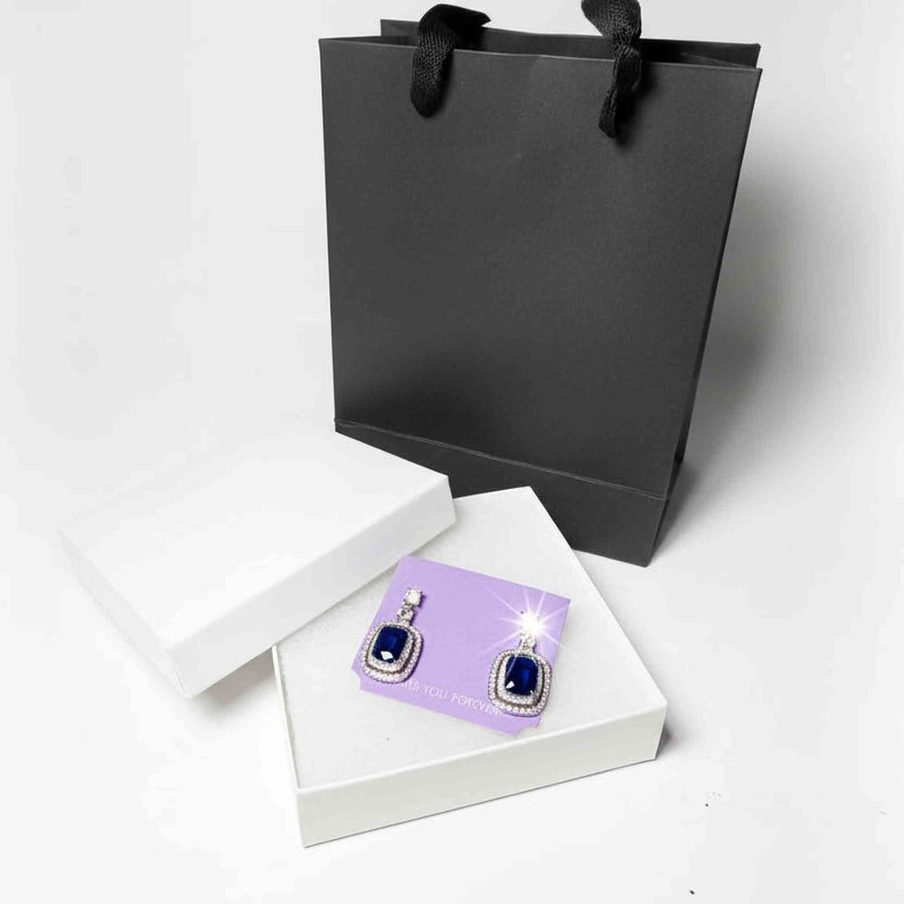 silver-tone fringe earrings gift set with premium box and gift bag