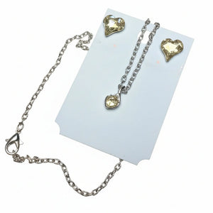 Crystal Heart Necklace & Earring Set | Gift for Her