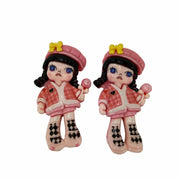  two molly inspired flat back resin charms, lightweight resin, perfect for phone cases, hair clips and jewelry making
